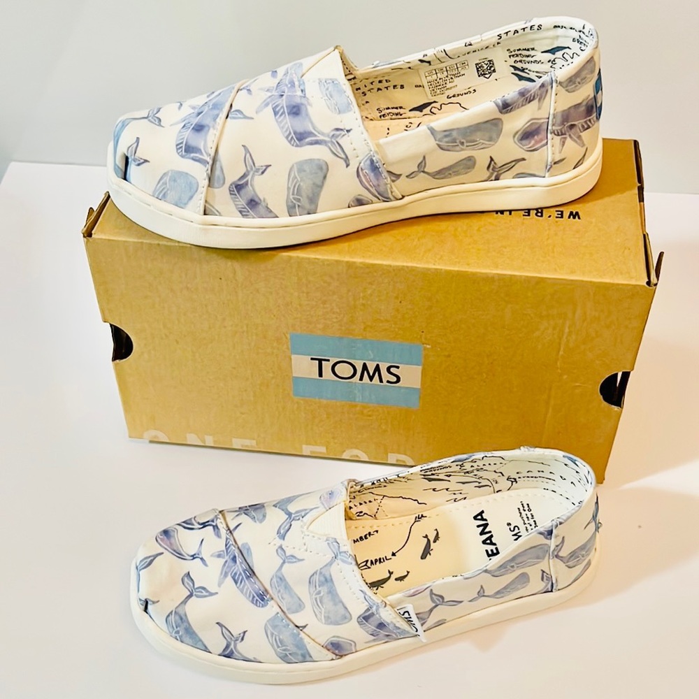 Toms Oceana Whale Multicolored Canvas (1Y)